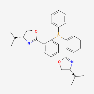 molecular formula C30H33N2O2P B13653435 (4R,4'R)-2,2'-((Phenylphosphanediyl)bis(2,1-phenylene))bis(4-isopropyl-4,5-dihydrooxazole) 