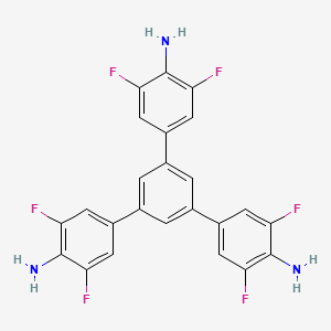 molecular formula C24H15F6N3 B13653508 4-[3,5-bis(4-amino-3,5-difluorophenyl)phenyl]-2,6-difluoroaniline 