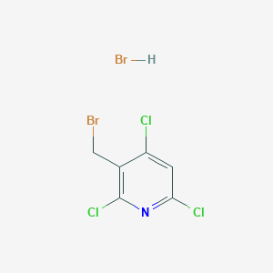 molecular formula C6H4Br2Cl3N B13653541 3-(Bromomethyl)-2,4,6-trichloropyridine hydrobromide 