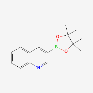 molecular formula C16H20BNO2 B13653638 4-Methyl-3-(4,4,5,5-tetramethyl-1,3,2-dioxaborolan-2-yl)quinoline 