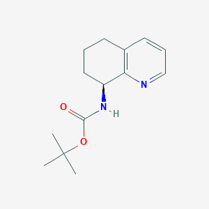 molecular formula C14H20N2O2 B13653645 (S)-tert-Butyl (5,6,7,8-tetrahydroquinolin-8-yl)carbamate 