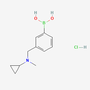 (3-{[Cyclopropyl(methyl)amino]methyl}phenyl)boronic acid hydrochloride