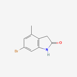 molecular formula C9H8BrNO B13653655 6-Bromo-4-methylindolin-2-one 