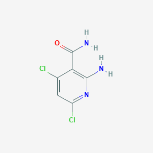 molecular formula C6H5Cl2N3O B13653695 2-Amino-4,6-dichloronicotinamide 