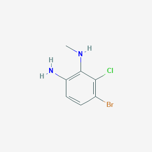 molecular formula C7H8BrClN2 B13653743 5-Bromo-6-chloro-N1-methylbenzene-1,2-diamine 