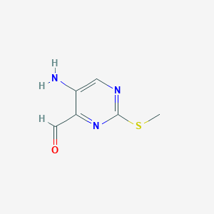 5-Amino-2-(methylthio)pyrimidine-4-carbaldehyde