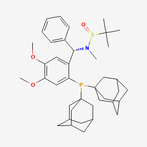 (R)-N-((S)-(2-(Di(adamantan-1-yl)phosphanyl)-4,5-dimethoxyphenyl)(phenyl)methyl)-N,2-dimethylpropane-2-sulfinamide