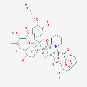 1,18-Dihydroxy-12-{1-[4-(2-hydroxyethoxy)-3-methoxycyclohexyl]propan-2-yl}-19,30-dimethoxy-15,17,21,23,29,35-hexamethyl-11,36-dioxa-4-azatricyclo[30.3.1.0,4,9]hexatriaconta-16,24,26,28-tetraene-2,3,10,14,20-pentone