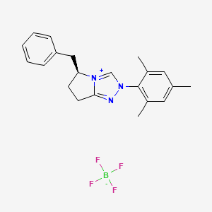 (S)-5-Benzyl-2-mesityl-6,7-dihydro-5H-pyrrolo[2,1-c][1,2,4]triazol-2-ium tetrafluoroborate