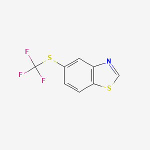 molecular formula C8H4F3NS2 B13653835 5-((Trifluoromethyl)thio)benzo[d]thiazole 