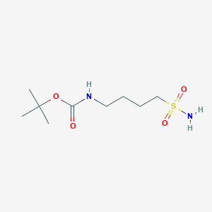 molecular formula C9H20N2O4S B13653840 tert-butyl N-(4-sulfamoylbutyl)carbamate 