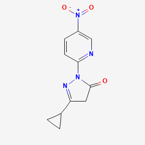 3-cyclopropyl-1-(5-nitropyridin-2-yl)-4,5-dihydro-1H-pyrazol-5-one