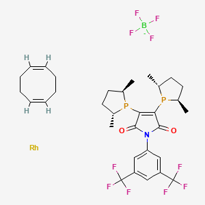 (-)-2,3-Bis[(2R,5R)-2,5-dimethylphospholano]-N-[3,5-bis(trifluoromethyl)phenyl]maleimide(1,5-cyclooctadiene)rhodium(I) tetrafluoroborate