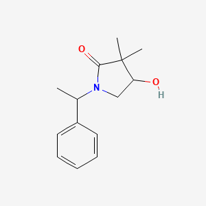 molecular formula C14H19NO2 B13653869 4-Hydroxy-3,3-dimethyl-1-(1-phenylethyl)pyrrolidin-2-one 