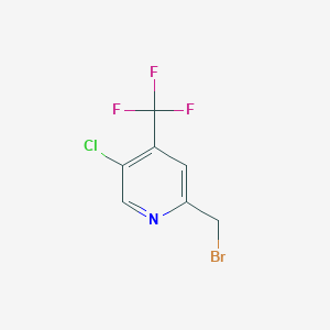 molecular formula C7H4BrClF3N B13653898 2-(Bromomethyl)-5-chloro-4-(trifluoromethyl)pyridine 