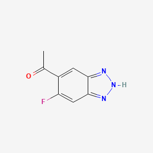 molecular formula C8H6FN3O B13653946 1-(5-Fluoro-1H-benzo[d][1,2,3]triazol-6-yl)ethanone 