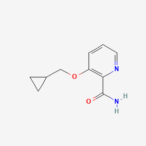 molecular formula C10H12N2O2 B13653959 3-(Cyclopropylmethoxy)picolinamide 