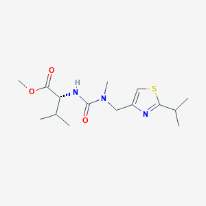 molecular formula C15H25N3O3S B1365396 Methyl (2R)-3-methyl-2-[[methyl-[(2-propan-2-yl-1,3-thiazol-4-yl)methyl]carbamoyl]amino]butanoate 