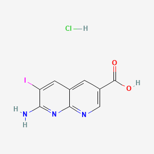 7-Amino-6-iodo-1,8-naphthyridine-3-carboxylic acid hydrochloride