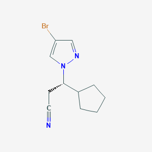 (S)-3-(4-Bromo-1H-pyrazol-1-yl)-3-cyclopentylpropanenitrile