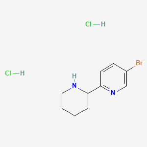 molecular formula C10H15BrCl2N2 B13654059 5-Bromo-2-(piperidin-2-yl)pyridine dihydrochloride 