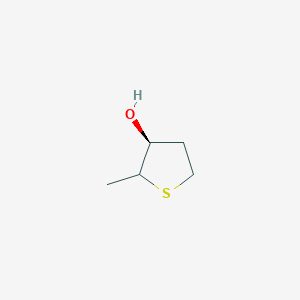 molecular formula C5H10OS B13654064 (3S)-2-methylthiolan-3-ol 