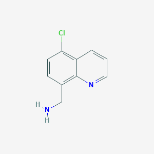 molecular formula C10H9ClN2 B13654078 (5-Chloroquinolin-8-yl)methanamine 