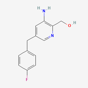 (3-Amino-5-(4-fluorobenzyl)pyridin-2-yl)methanol