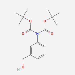 molecular formula C17H25NO5 B13654089 Di-tert-Butyl (3-(hydroxymethyl)phenyl)imidodicarbonate 