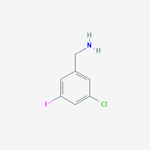 molecular formula C7H7ClIN B13654097 (3-Chloro-5-iodophenyl)methanamine 