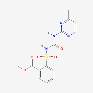 molecular formula C14H14N4O5S B1365411 Methyl 2-{[(4-Methylpyrimidin-2-Yl)carbamoyl]sulfamoyl}benzoate 