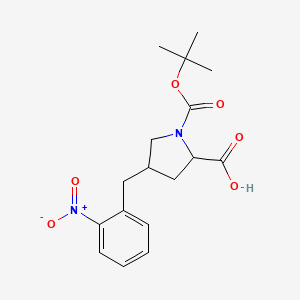 molecular formula C17H22N2O6 B13654128 (2S,4R)-1-[(tert-butoxy)carbonyl]-4-[(2-nitrophenyl)methyl]pyrrolidine-2-carboxylic acid 