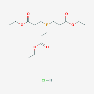 molecular formula C15H28ClO6P B13654134 Triethyl 3,3',3''-phosphanetriyltripropionate hydrochloride 