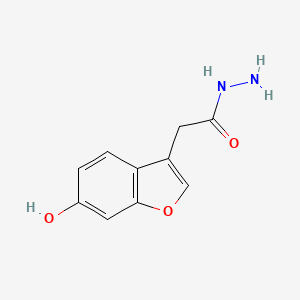 molecular formula C10H10N2O3 B13654144 2-(6-Hydroxy-1-benzofuran-3-yl)acetohydrazide 