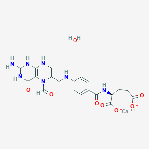 molecular formula C20H25CaN7O8 B13654151 Calcium folinate hydrate 