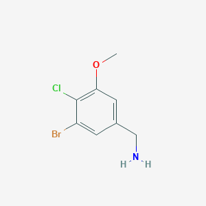 (3-Bromo-4-chloro-5-methoxyphenyl)methanamine