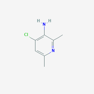 molecular formula C7H9ClN2 B13654247 4-Chloro-2,6-dimethylpyridin-3-amine 