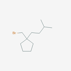 molecular formula C11H21Br B13654262 1-(Bromomethyl)-1-isopentylcyclopentane 