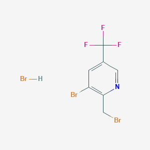 molecular formula C7H5Br3F3N B13654267 3-Bromo-2-(bromomethyl)-5-(trifluoromethyl)pyridine hydrobromide 