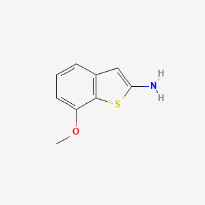 molecular formula C9H9NOS B13654290 7-Methoxybenzo[b]thiophen-2-amine 