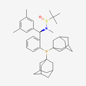 (R)-N-((R)-(2-(Di(adamantan-1-yl)phosphanyl)phenyl)(3,5-dimethylphenyl)methyl)-N,2-dimethylpropane-2-sulfinamide