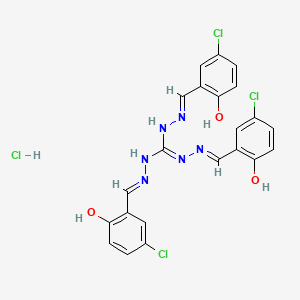 N',N'',2-Tris(5-chloro-2-hydroxybenzylidene)hydrazine-1-carbohydrazonhydrazide hydrochloride