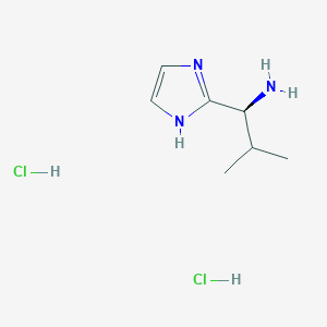 molecular formula C7H15Cl2N3 B13654354 (1S)-1-(1H-Imidazol-2-yl)-2-methylpropan-1-amine dihydrochloride 