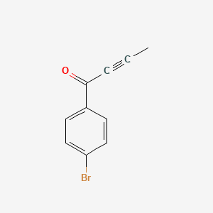 molecular formula C10H7BrO B13654356 1-(4-Bromophenyl)but-2-yn-1-one 