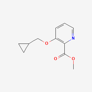 molecular formula C11H13NO3 B13654369 Methyl 3-(cyclopropylmethoxy)picolinate 