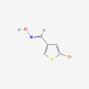 molecular formula C5H4BrNOS B13654451 3-Thiophenecarboxaldehyde, 5-bromo-, oxime 