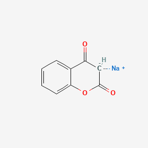 molecular formula C9H5NaO3 B13654457 sodium;chromen-3-ide-2,4-dione 