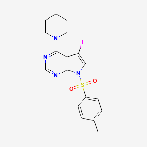 5-Iodo-4-(piperidin-1-yl)-7-tosyl-7H-pyrrolo[2,3-d]pyrimidine