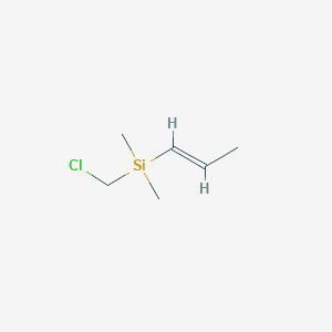 molecular formula C6H13ClSi B13654512 (Chloromethyl)dimethyl-1-propen-1-ylsilane 