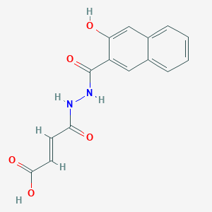 molecular formula C15H12N2O5 B1365456 4-[N'-(3-Hydroxy-naphthalene-2-carbonyl)-hydrazino]-4-oxo-but-2-enoic acid 